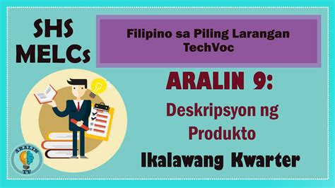 Aralin 9: Deskripsyon ng Produkto SHS Grade 11 & 12 .